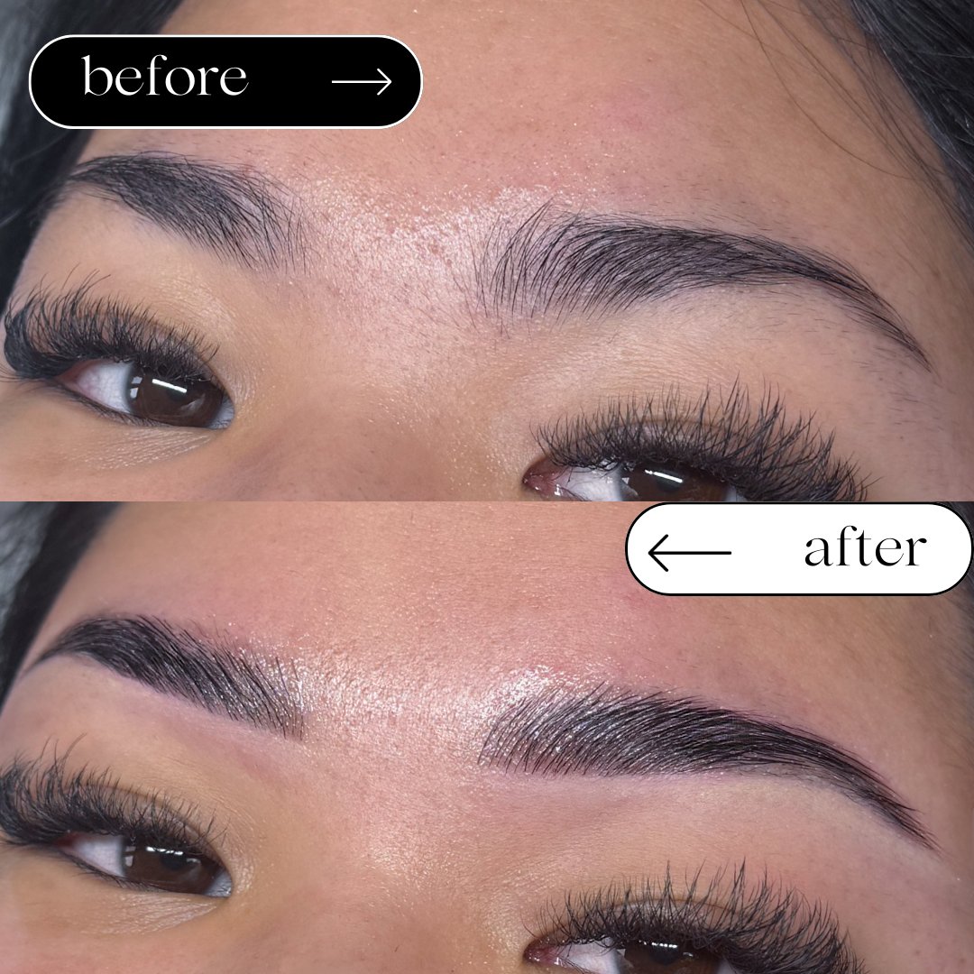 Brow lamination and tint result